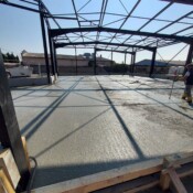 réalisation d'un hall de stockage